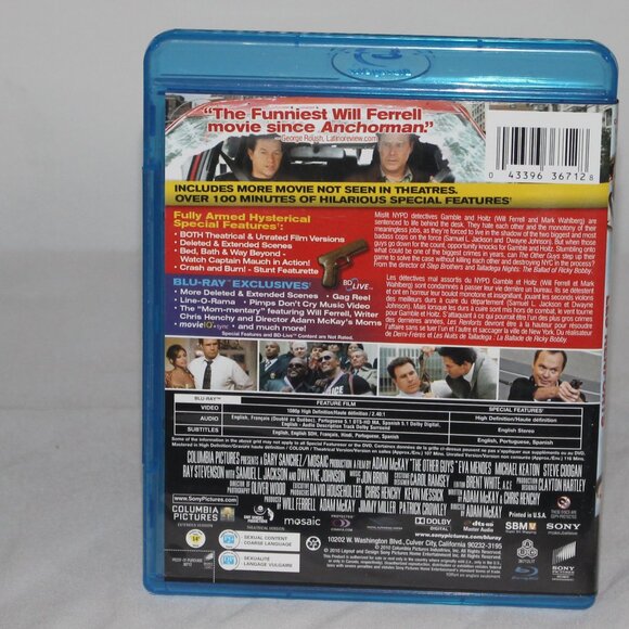 Blue Ray Movie The Other Guys With Will Farrell and Mark Wahlberg - Picture 2 of 3